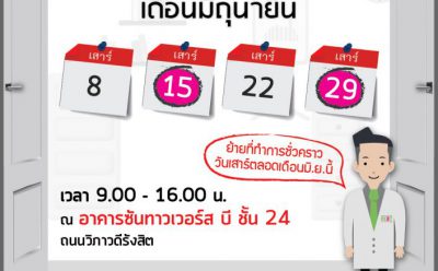 คลินิกแก้หนี้ นัดต่อเนื่อง “พบกันวันหยุด” ตลอดเดือน มิ.ย. 62  พร้อมเสริมให้บริการตรวจเครดิตบูโรฟรี แบบรู้ผลทันที