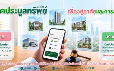 SAM จัดประมูลทรัพย์ NPA ทำเลศักยภาพทั่วประเทศ  ทั้งเพื่ออยู่อาศัย – ต่อยอดธุรกิจ เริ่มต้นบ้านเดี่ยวย่านคลอง 8 เพียง 8.5 แสนบาท